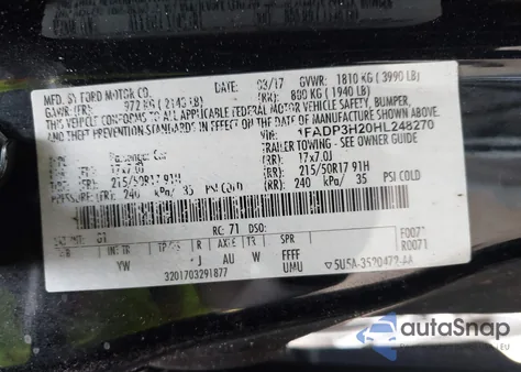 2017 Ford Focus Sel from USA, damaged, VIN 1FADP3H20HL248270